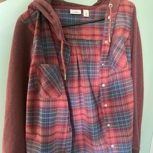 LL Bean button up hoodie